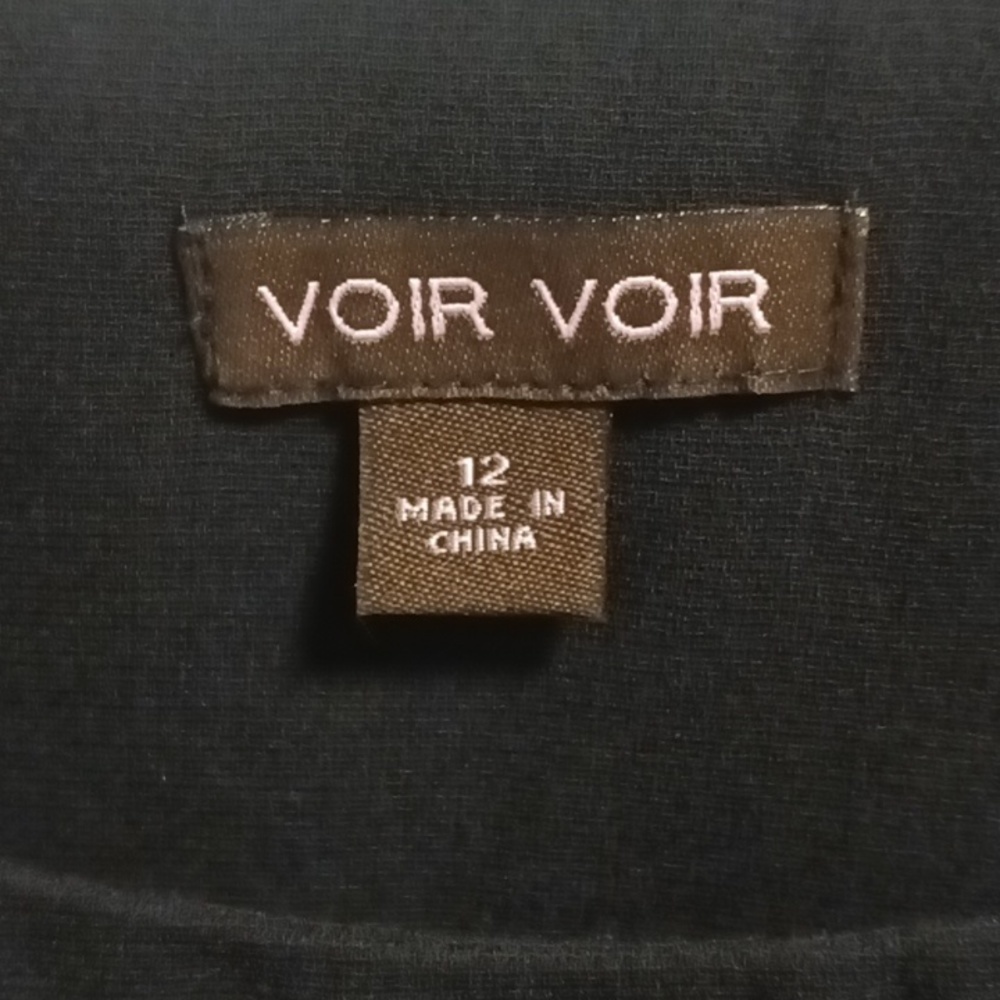 FINAL PRICE NWT VOIR VOIR beautiful black sleeveless dress/black & gold buttons